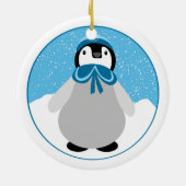 Winter Sailor Penguin Keramisch Ornament (Achterkant)