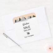 Winter Sale Aankondiging van marketingmateriaal Vierkante Sticker (Envelop)