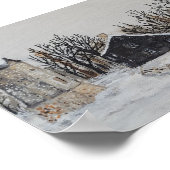 Winter Salt Box Home Poster (Hoek)