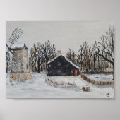Winter Salt Box Home Poster (Voorkant)