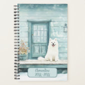 Winter Samojeed hond ongedateerde agenda (Voorkant)