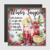 Winter Sangria Magnetische Recept Kaart (Voorkant / Achterkant)