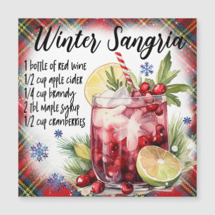 Winter Sangria Magnetische Recept Kaart
