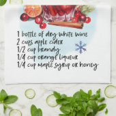 Winter Sangria Recept Vakantie Theedoek (Gevouwen)