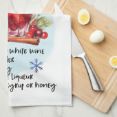 Winter Sangria Recept Vakantie Theedoek (Quarter Fold)