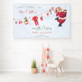 Winter Santa Baby Little Christmas Baby shower Spandoek (Insitu)