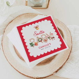 Winter Santa Baby shower Uitnodiging Servet
