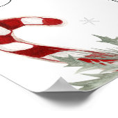 Winter Santa Baby shower Welkomstbord Poster (Hoek)