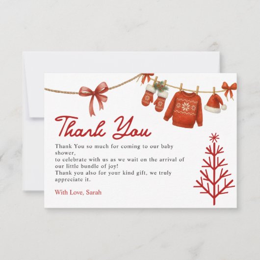 Winter Santa Bedankkaart (Voorkant)