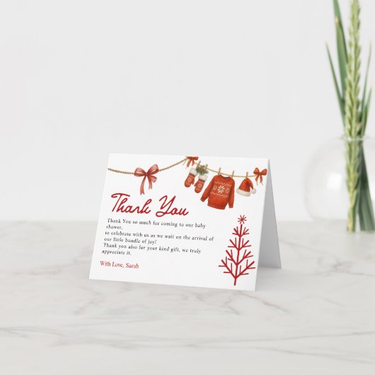 Winter Santa  Bedankkaart (Voorkant)