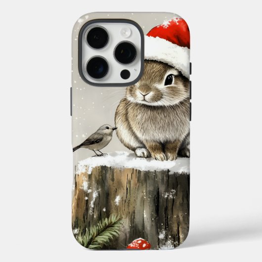 Winter Santa Bunny Wonderland Case-Mate iPhone Case (Achterkant)