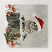 Winter Santa Bunny Wonderland Legpuzzel (Horizontaal)