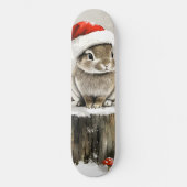 Winter Santa Bunny Wonderland Persoonlijk Skateboard (Voorkant)