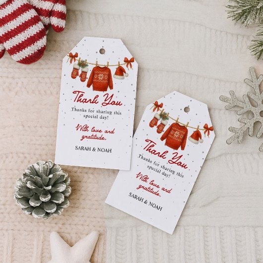 Winter Santa Cadeaulabel