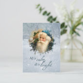  Winter Santa Christmas Briefkaart (Staand voorkant)