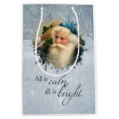  Winter Santa gepersonaliseerd Medium Cadeauzakje (Voorkant)