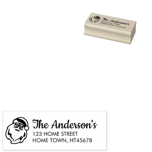 Winter Santa Retouradres Rubberstempel (Gestempeld)