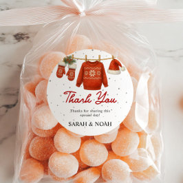 Winter Santa  Ronde Sticker