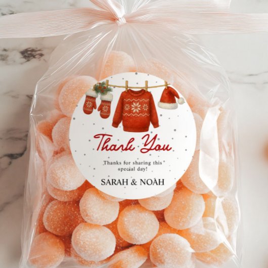 Winter Santa  Ronde Sticker