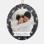 Winter Sars Double Sided Persoonlijke foto Keramisch Ornament (Links)