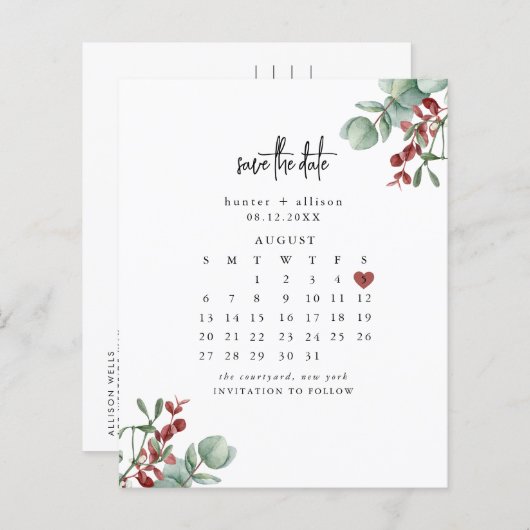 Winter Save the Date (Voorkant / Achterkant)