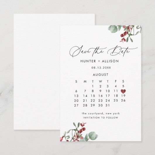 Winter Save the Date (Voorkant / Achterkant)