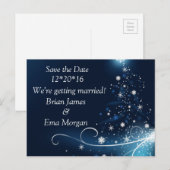 Winter Save the Date Aankondigingskaart (Voorkant / Achterkant)