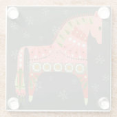 Winter Scandinavisch Paardenglas Onderzetter Glazen Onderzetter (Achterkant)