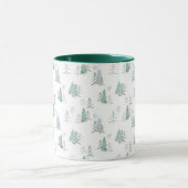 Winter Scandinavische boom met handschilderd patro Mok (Midden)