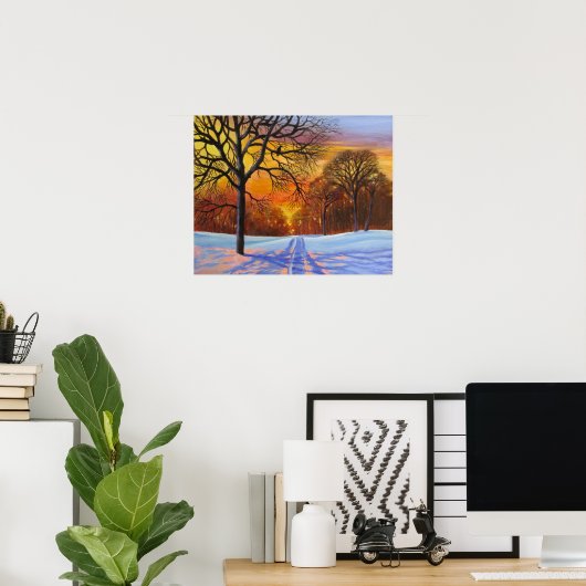 Winter Scape/Poster Poster (Thuiskantoor)