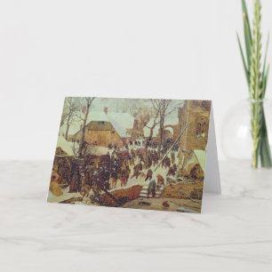 Winter Scene, 16e eeuw Feestdagen Kaart