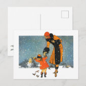 Winter Scene (1920) - Vogels voor vrouwen en kinde Briefkaart (Voorkant / Achterkant)