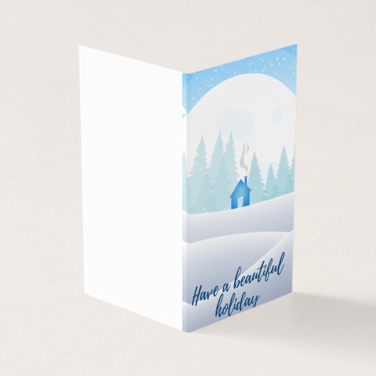 Winter Scene 25 Pack Holiday Cards Kaart (Buitenkant)