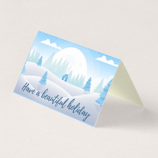 Winter Scene 25 Pack Holiday Cards Kaart (Voorkant)