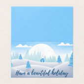 Winter Scene 25 Pack Holiday Cards Kaart (Buitenkant ongevouwen)
