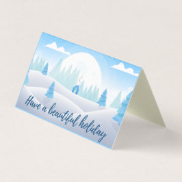 Winter Scene 25 Pack Holiday Cards Kaart
