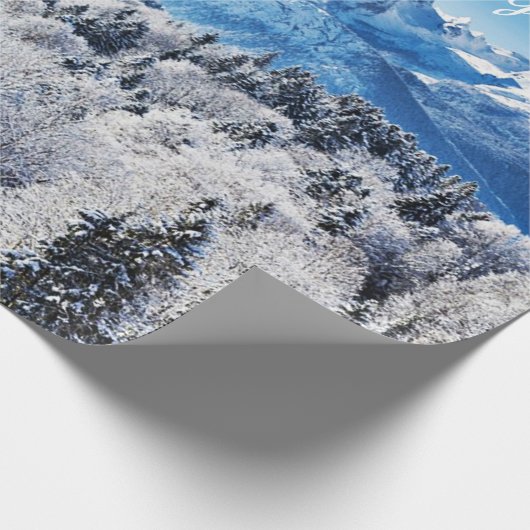 Winter Scène aangepast Cadeaupapier (Hoek)