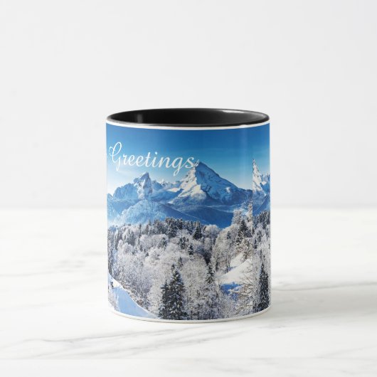 Winter Scène aangepast Mok (Midden)