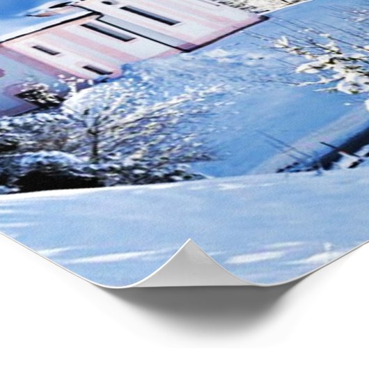 Winter Scène aangepast Poster (Hoek)