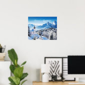 Winter Scène aangepast Poster (Thuiskantoor)