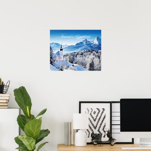 Winter Scène aangepast Poster (Thuiskantoor)