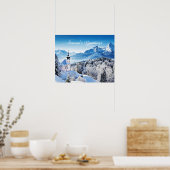 Winter Scène aangepast Poster (Keuken)