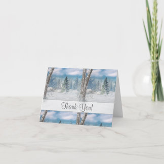 Winter Scene All Occasion Dankuwel Bedankkaart