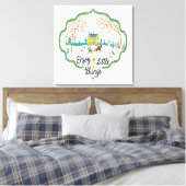 Winter Scene Art  Cozy Snow Landscape Canvas Print (Insitu (Slaapkamer))