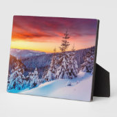 Winter Scene Art Decor Plaque Fotoplaat (Zijkant)