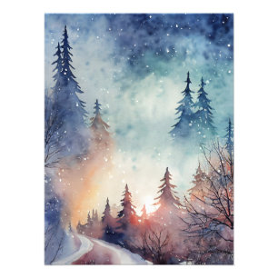 Winter Scene Art foto's afdrukken Foto Afdruk