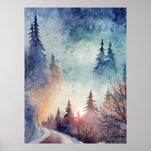 Winter Scene Art Poster (Voorkant)