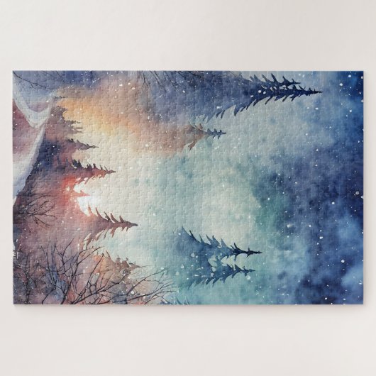 Winter Scene Art Puzzle Legpuzzel (Horizontaal)