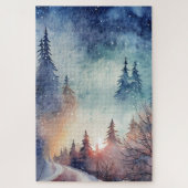 Winter Scene Art Puzzle Legpuzzel (Verticaal)