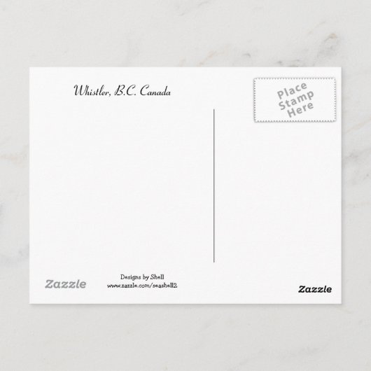 Winter Scene at Whistler, B.C. Briefkaart (Achterkant)